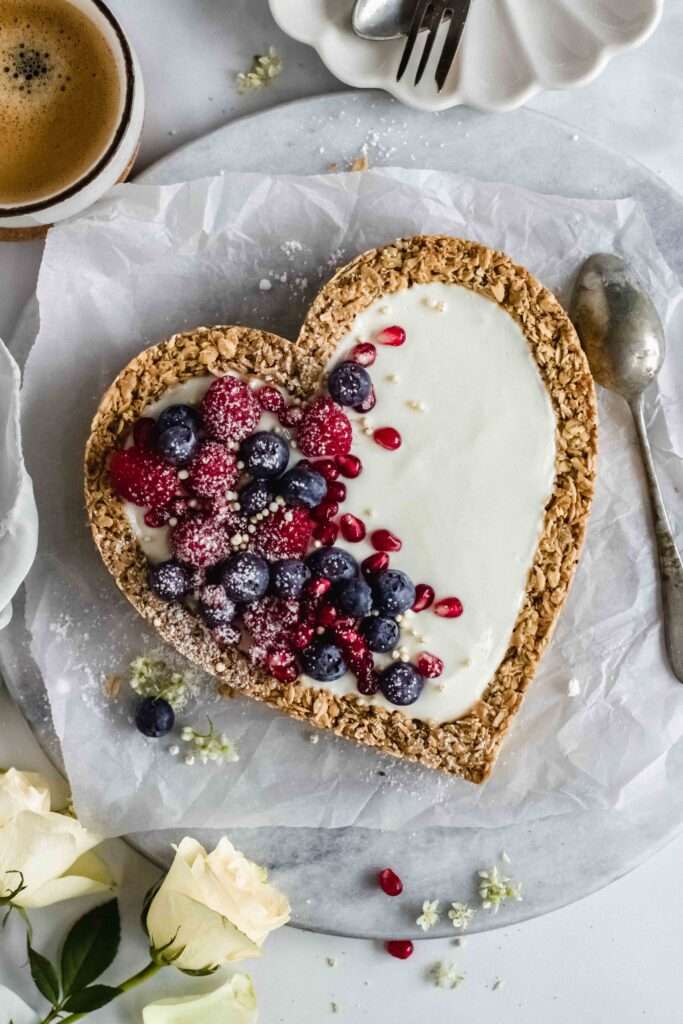 Baked Granola Heart with Yoghurt