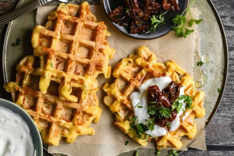 Pumpkin Cheese Waffles