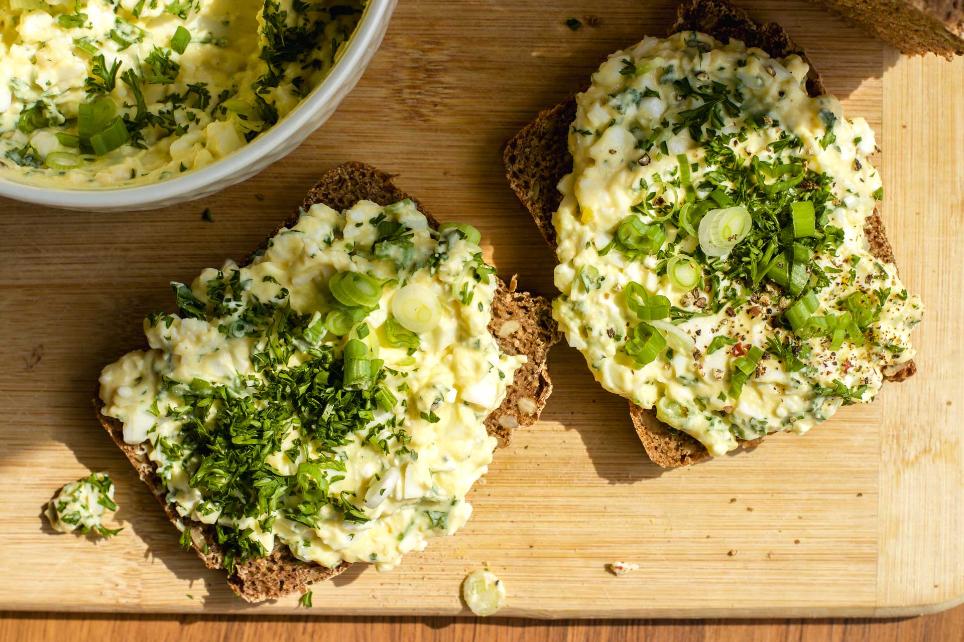 Einfacher Cottage Cheese Eiaufstrich